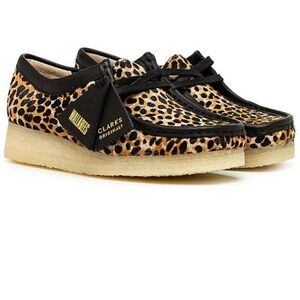 NWT Clark Wallabee Leopard Shoes